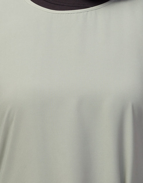 Dubai Abaya with front opening and hidden placket for everyday wear in Color  Sage Green